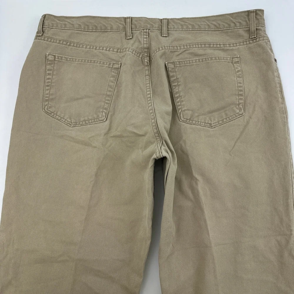 Saddlebred Pants Mens 42x30 Beige Classic Fit Cotton Khaki Chino 8935